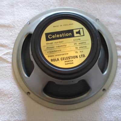 1978 Celestion Blackback G12M; 25 watt; 75hz; 16ohm; 1777 cone repaired #1 image 1
