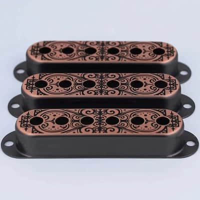 3pcs Red Bronze Guitar Strat Style Single Coil Pickup Covers Set image 2