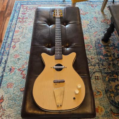 1965 Danelectro 5015 Convertible - Hollowbody Electric Acoustic Guitar - White image 8