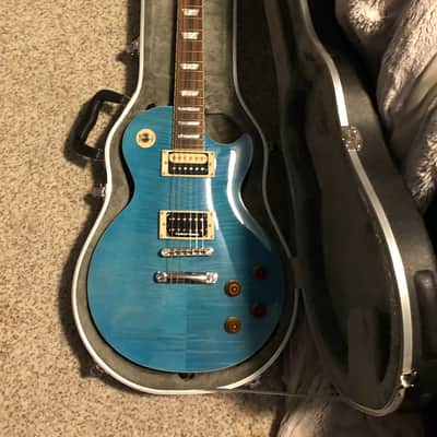 Modded Epiphone Les Paul Traditional Pro III Plus 2018 - 2019 - Ocean Blue image 6