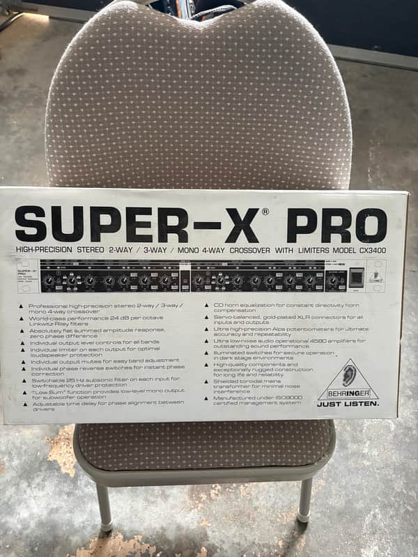Behringer Super-X Pro CX3400 2/3-Way Stereo 4-Way Mono Crossover 2010s - Black image 1
