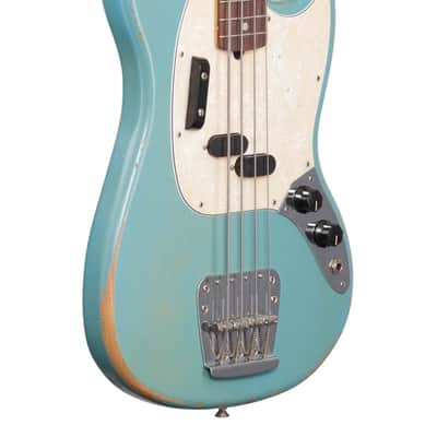 Fender JMJ Road Worn Mustang Bass Daphne Blue with Gig Bag image 9