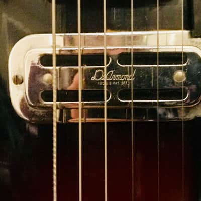 Vega Odell Archtop Electric Early 1960s Vintage Dark Burst image 7