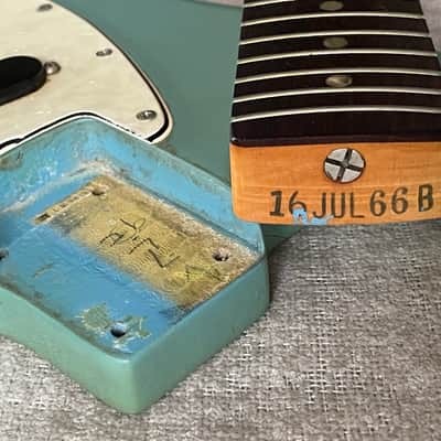 1966 USA Fender Musicmaster II Daphne Blue ES Stamped + OHSC Silver Case Beauty image 22