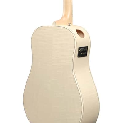 Ibanez AAD77ME Acoustic-Electric Guitar - Open Pore Antique White image 4