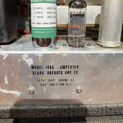 Silvertone Model 1484 Twin Twelve 60-Watt 2x12 Piggyback 1964 - Gray image 12