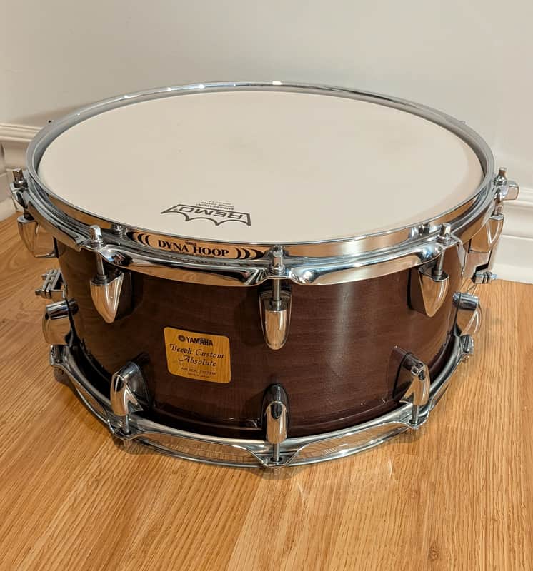 Yamaha Beech Custom Absolute 14X7 WSD0107 Snare Drum image 1