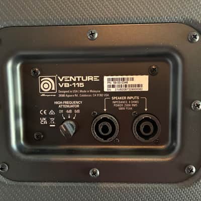 Ampeg Venture VB-115 250-Watt 1x15" Bass Speaker Cabinet 2023 - Present - Black image 5