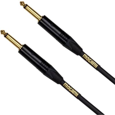 MOGAMI 3m Cable with Neutrik Black and Gold jacks (both straight) image 2