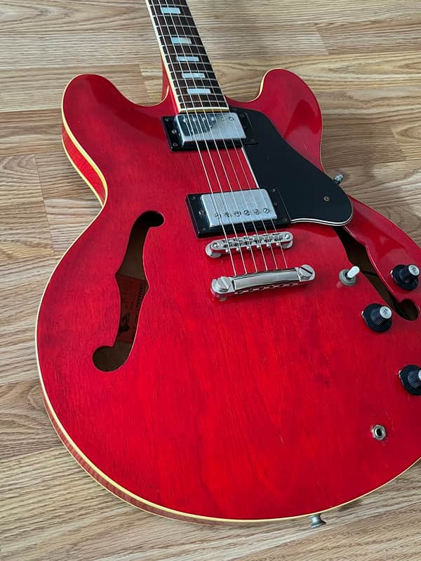 Fernandes FSA-60 1978 Stone Logo Cherry Red ES-335 Made in | Reverb