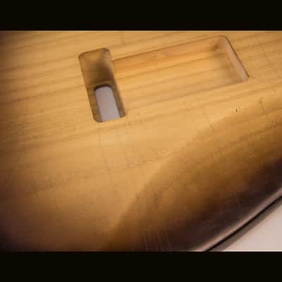 Guitar Mill S-Style Body / Paulownia / 2 lbs. 3 oz. / Nitrocellulose 'Chocolate Burst' / Light Relic (#GIN-4136) image 5