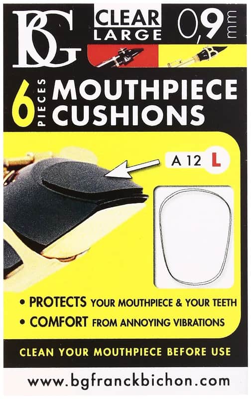 BG A12L Transparent Saxophone Mouthpiece Patch - Large 0.9mm (6-Pack) image 1