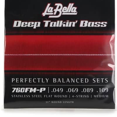 La Bella 760FM-P Deep Talkin' Bass Flatwound Bass Guitar Strings - .049-.109 Medium image 2
