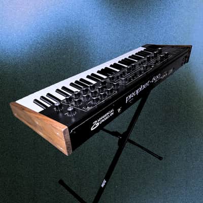 Sequential Prophet 600 GLIGLI Mod 61-Key 6-Voice Polyphonic Synthesizer 1982 - 1985 - Black with Wood Sides image 6
