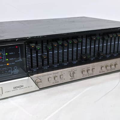 Rare Denon DE-70 Dual 12 Band Stereo Graphic Equalizer MIJ 1980's Black image 3