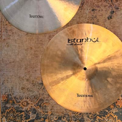 Rare Istanbul Mehmet TRADITIONAL 16” Hihats DARK WARM HUGE Tone! 1412 1582 g Beautiful! image 4