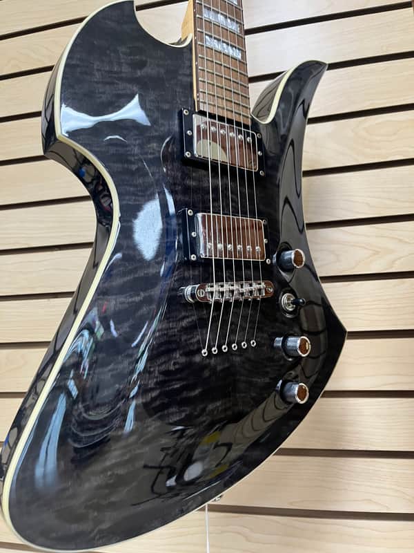 B.C. Rich Mockingbird Masterpiece electric guitar 2000's Black and Gray image 1