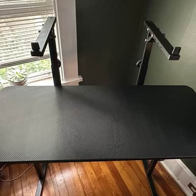 K&M 18810 Omega Keyboard Stand, 18811 Stacker 2nd Tier, 18819 Controller Keyboard Tray, & 18803 Tabletop - Black image 2