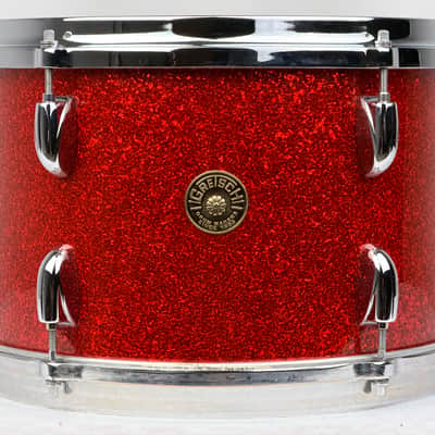 Gretsch 18/12/14/5x14" 60's Round Badge Drum Set - Rewrapped by Lee Ruff Tangerine Sparkle image 16