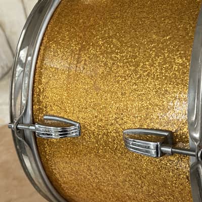 Ludwig Keystone Badge 12x8 Tom Pre-serial '60 - Gold Sparkle image 5
