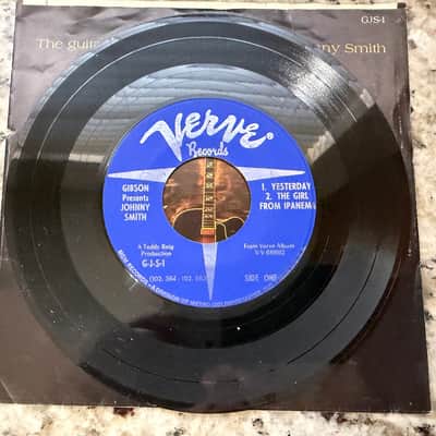 Gibson Johnny Smith 45 Record with picture sleeve 60s image 3