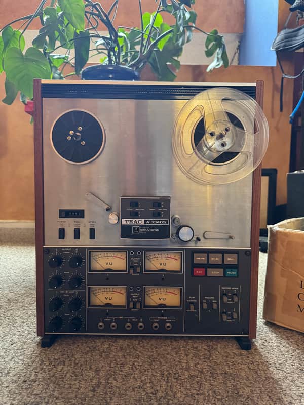 TEAC A-3440S 1/4" 4-Track Reel to Reel Tape Recorder 1970s - Silver image 1