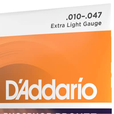D'Addario Phosphor Bronze Acoustic Guitar Strings Set 10-47 Extra Light image 3