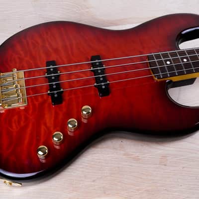 Fender JB-62G '62 Reissue Jazz Bass CIJ 2002 Red Flame Top Crafted in Japan w/ Bag image 3