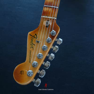 Fender Stratocaster Snowberry White Heavy Aged Relic by East Gloves Customs image 13