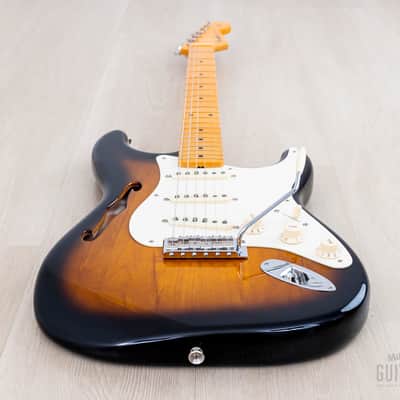 2018 Fender Eric Johnson Signature Stratocaster Thinline Sunburst w/ Case, Tags & CoA image 11