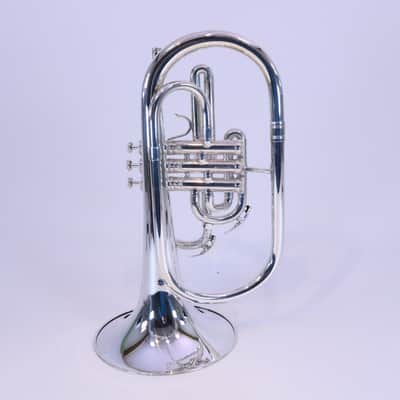 Nirschl E102SP Marching Mellophone in Silver Plate SN E000677 image 4