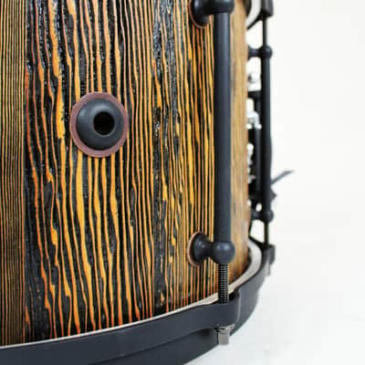 HHG Drums 14x8 Reclaimed Douglas Fir Stave snare drum, Natural Weathered Fir image 6