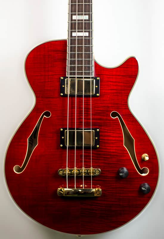 D'Angelico EX-BASS Archtop Bass Guitar in Cherry image 1