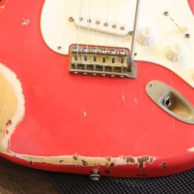 2017 Nash Guitars S57 Ash Electric Guitar Fiesta Red Relic + OHSC image 5
