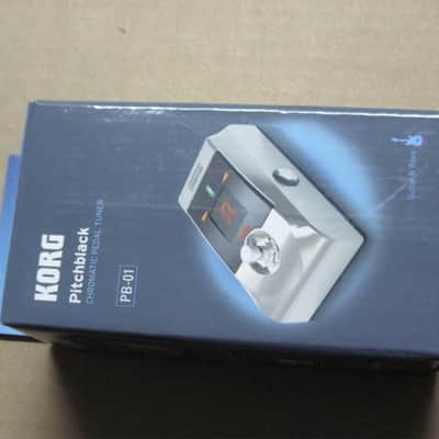 generally clean (has a couple imperfections) Korg EMPTY Box & original Owner's Manual for PB-01 Pitchblack Chromatic Pedal Tuner (Limited Ed Brushed Nickel PB-01-BN) NO pedal, mid 2016, BOX + Manual ONLY for Pitchblack BN Pedal Tuner image 7