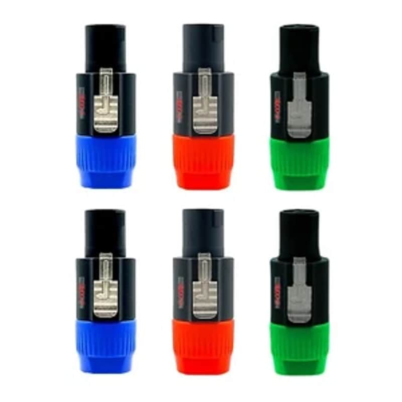 New 6 Pack 4 Pole Speakon Male Plug Speaker Conductor Audio Cable Connector Adapter image 1