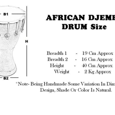 Naad Meenakari Travail Africain Djembe Tambour Bongo Bois Well Ton Musical Instrument Red image 2