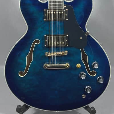 Olson 12 String Semi-Hollow Electric Guitar - Blueburst image 4