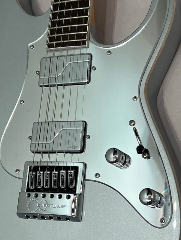 ESP LTD KS M-6 Evertune Ken Susi Signature 2019 - Present - Metallic Silver image 1