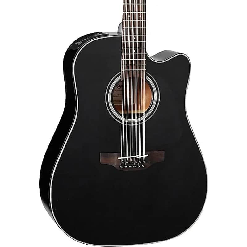 Takamine GD30CE-12 BLK G30 Series 12-String Dreadnought Cutaway Acoustic/Electric Guitar 2010s - Gloss Black image 1