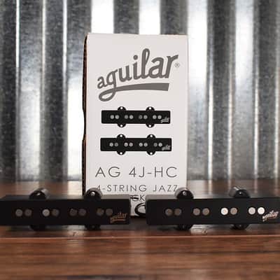 Aguilar AG 4J-HC Set 4 String Jazz Bass Bridge Neck Pickup Set Black image 1