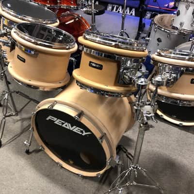Peavey Radial Pro 6 piece drum set 2000 natural satin image 1