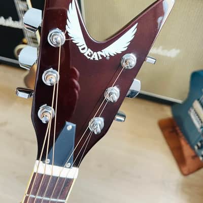 Dean V-Acoustic Flying V Acoustic Guitar Natural image 4