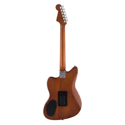 Used Fender Acoustasonic Jazzmaster Acoustic-Electric Guitar - Honey Burst image 8