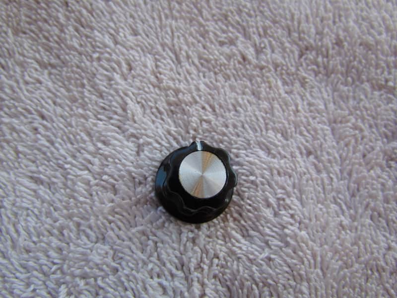 Boss Effects Pedal Knob With Set Screw Vintage Black With Silver Insert For MIJ Bass Pedals Cool Vintage Boss Effects Pedal Knob Clean image 1