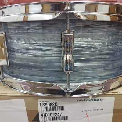 Ludwig *Pre-Order* Legacy Mahogany Vintage Blue Oyster Jazz Fest 5.5x14" Snare Drum w/Internal Muffler | Made in the USA | NEW | Special Order | Authorized Dealer image 5