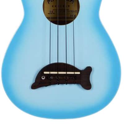 Kala MK-SD-LBBURST Makala Dolphin Soprano Ukulele - Light Blue Burst image 1