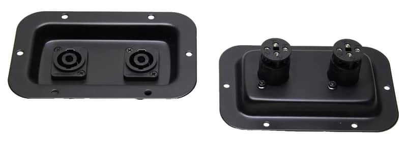 (2) Two Jack Plates w/ Neutrik NL4MP-ST Dual SpeakON w/ 4 Pole Screw Terminals image 1
