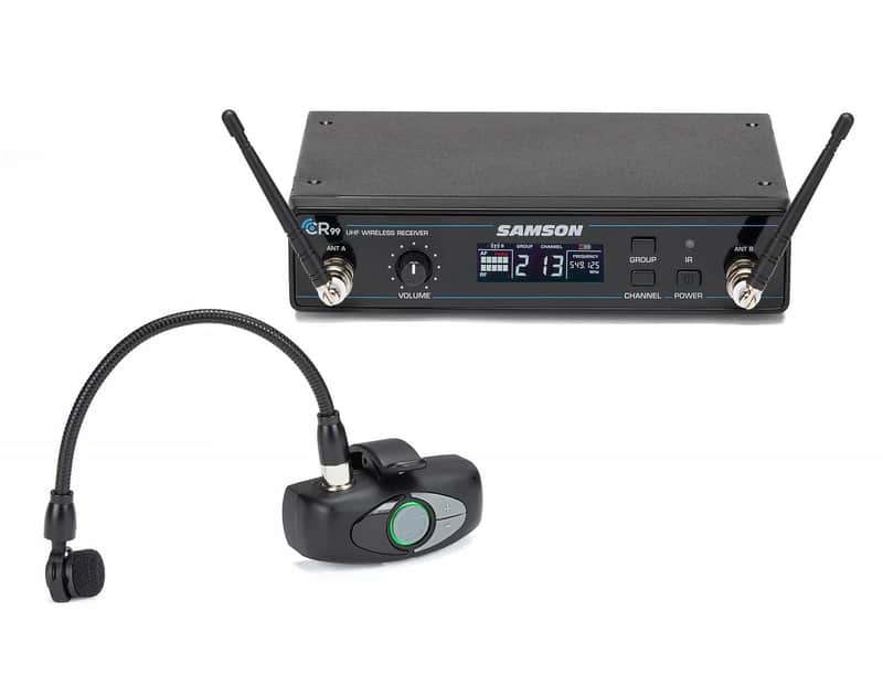 Samson AirLine AWX Wind Instrument Wireless System with HM60 Horn Microphone (ATX/CR99). K Band image 1