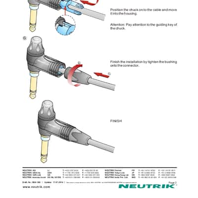 Neutrik NP2RX-ULTIMATE 1/4" TS Right Angle Cable Connector with Timbre and Silent Switch image 5